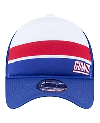 New Era Big Boys and Girls Royal New York Giants Sport Night Color Block 9FORTY A-Frame Trucker Adjustable Hat