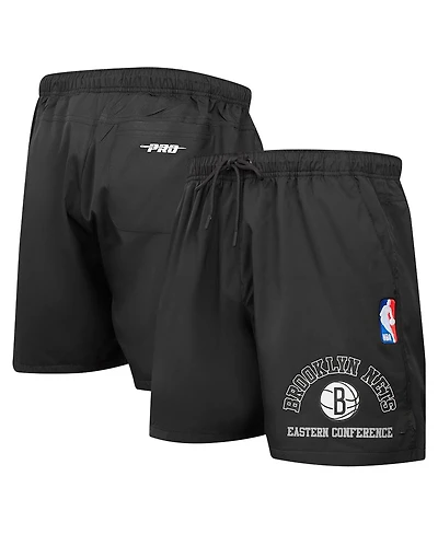 Pro Standard Men's Black Brooklyn Nets Area Code Shorts