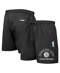 Pro Standard Men's Black Brooklyn Nets Area Code Shorts