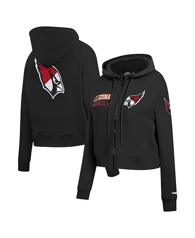 Pro Standard Women's Black Arizona Cardinals Split Logo Full-Zip Hoodie