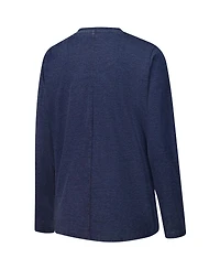 Pressbox Women's Navy Michigan Wolverines Chandler Olive Leaf Arch Long Sleeve T-Shirt