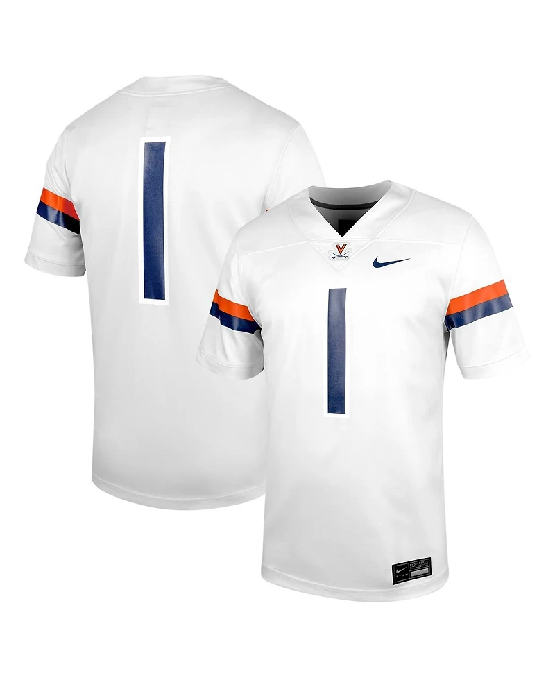 Nike Men's 1 White Virginia Cavaliers Untouchable Football Jersey
