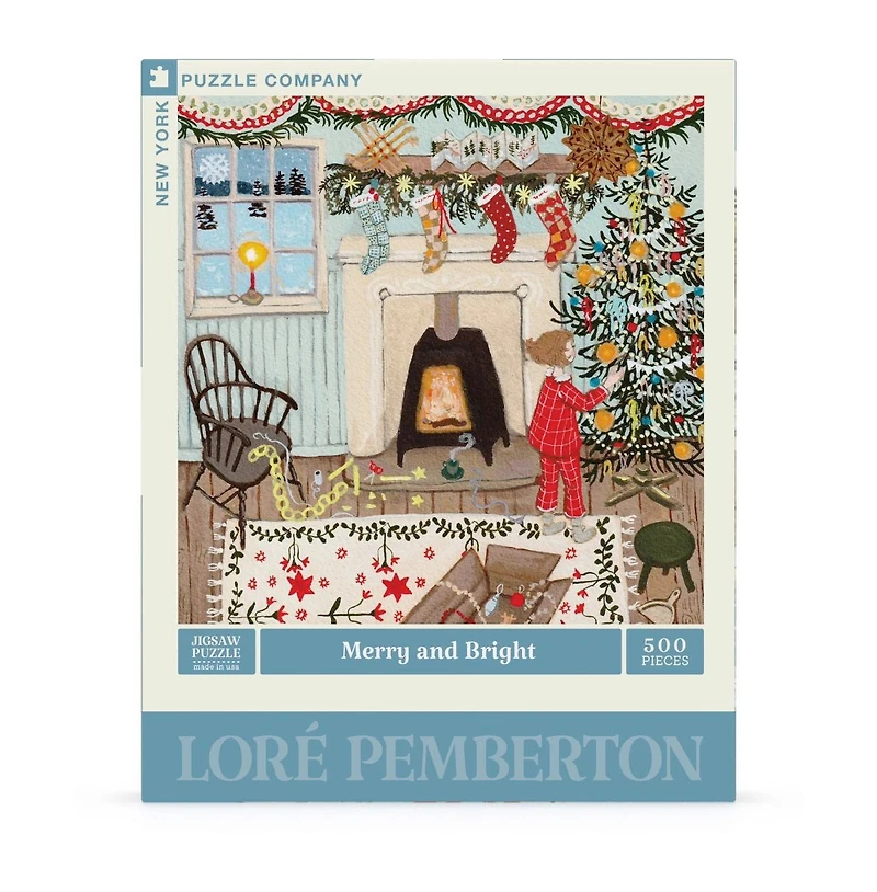 New York Puzzle Company Merry and Bright 500 Piece Puzzle