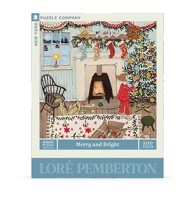 New York Puzzle Company Merry and Bright 500 Piece Puzzle