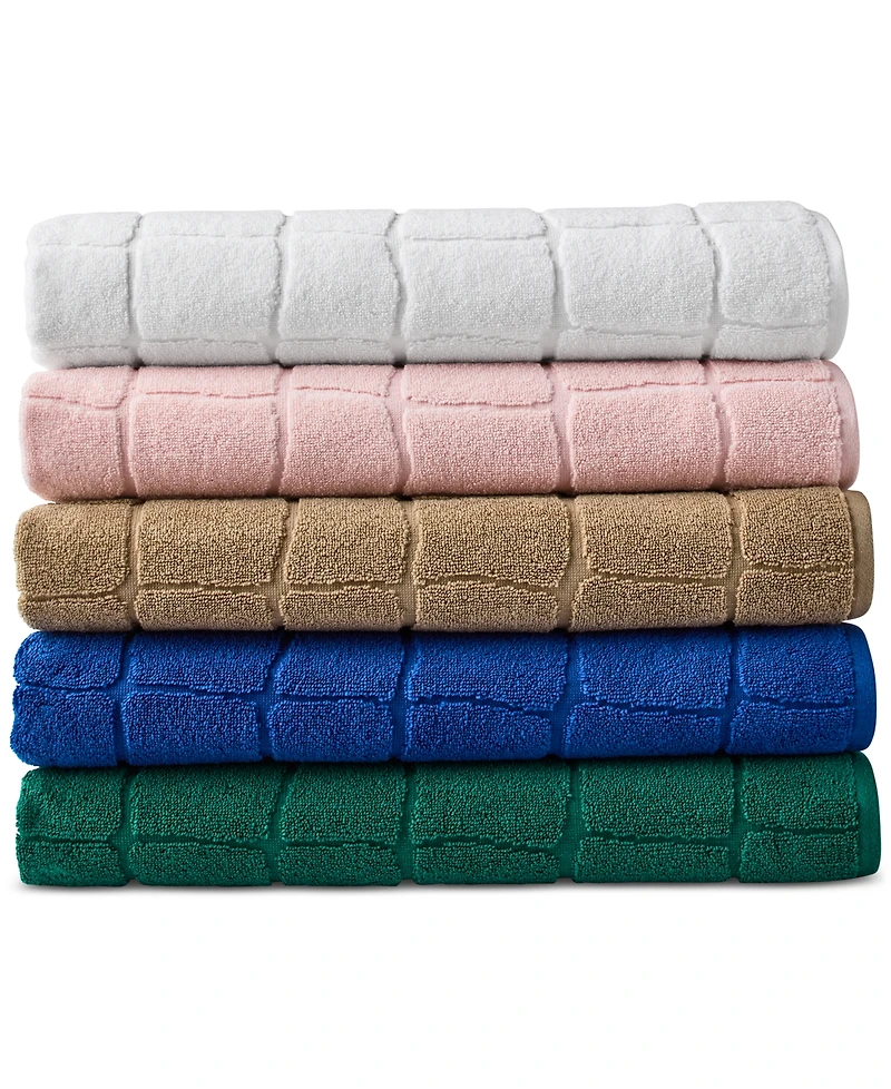 Lacoste Home Heritage Croc Scale Cotton Washcloth, 13" x 13"