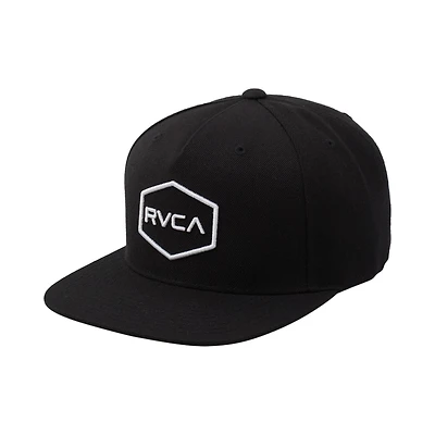 Rvca Men's Black Commonwealth Snapback Hat