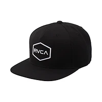 Rvca Men's Black Commonwealth Snapback Hat
