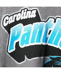 New Era Women's 5th Ocean Gray Carolina Panthers Burnout T-Shirt