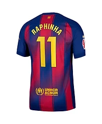 Nike Men's Raphinha Navy Barcelona 2025/26 Home Authentic Player Jersey