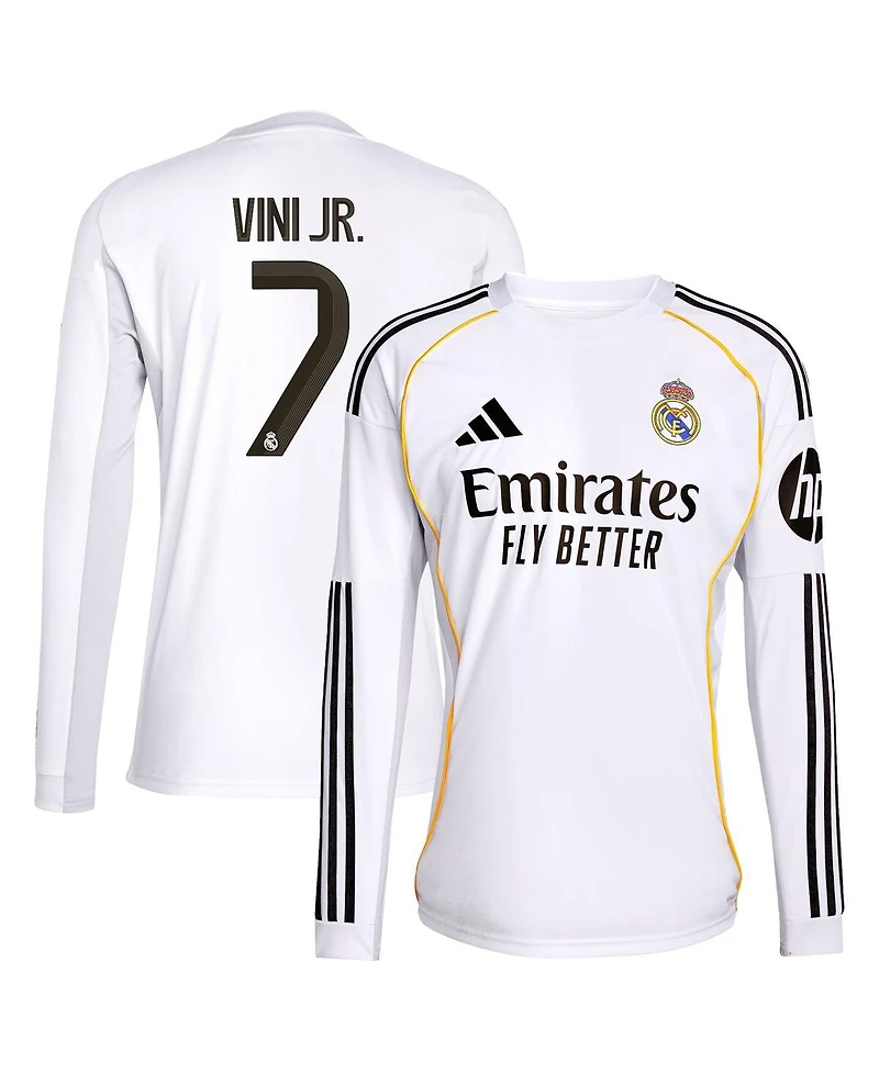 Adidas Men's Vini Jr. White Real Madrid 2025/26 Home Replica Jersey