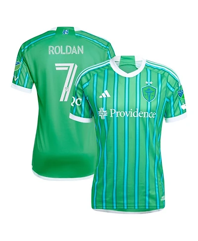 Adidas Men's Cristian Roldan Green Seattle Sounders Fc 2024 The Anniversary Kit Authentic Player Jersey