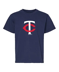 Soft As A Grape Big Boys and Girls 2-Pack Navy/Gray Minnesota Twins T-Shirt Set