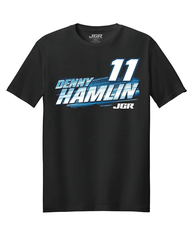 Joe Gibbs Racing Team Collection Men's Black Denny Hamlin Progressive Car T-Shirt