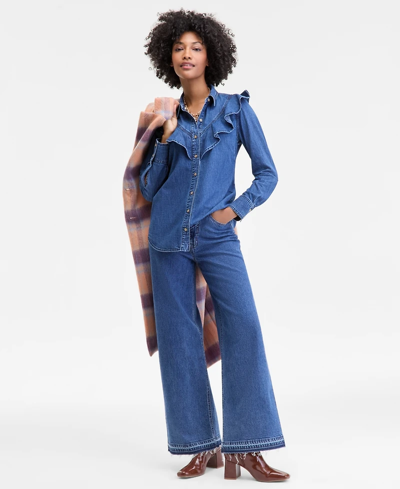 On 34th Women's High-Rise Wide-Leg Jeans, Macy's Exclusive