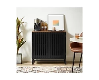 Casainc Storage Cabinet with Slatted Grille Striped Door