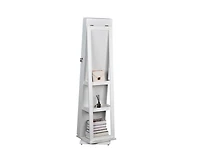 Casainc Full Length Mirror Bathroom Swivel Jewelry Cabinet