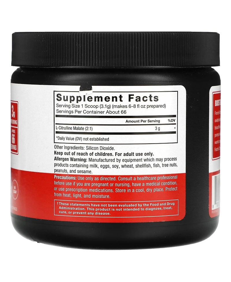 Force Factor Citrulline Malate 2:1 Powder Unflavored