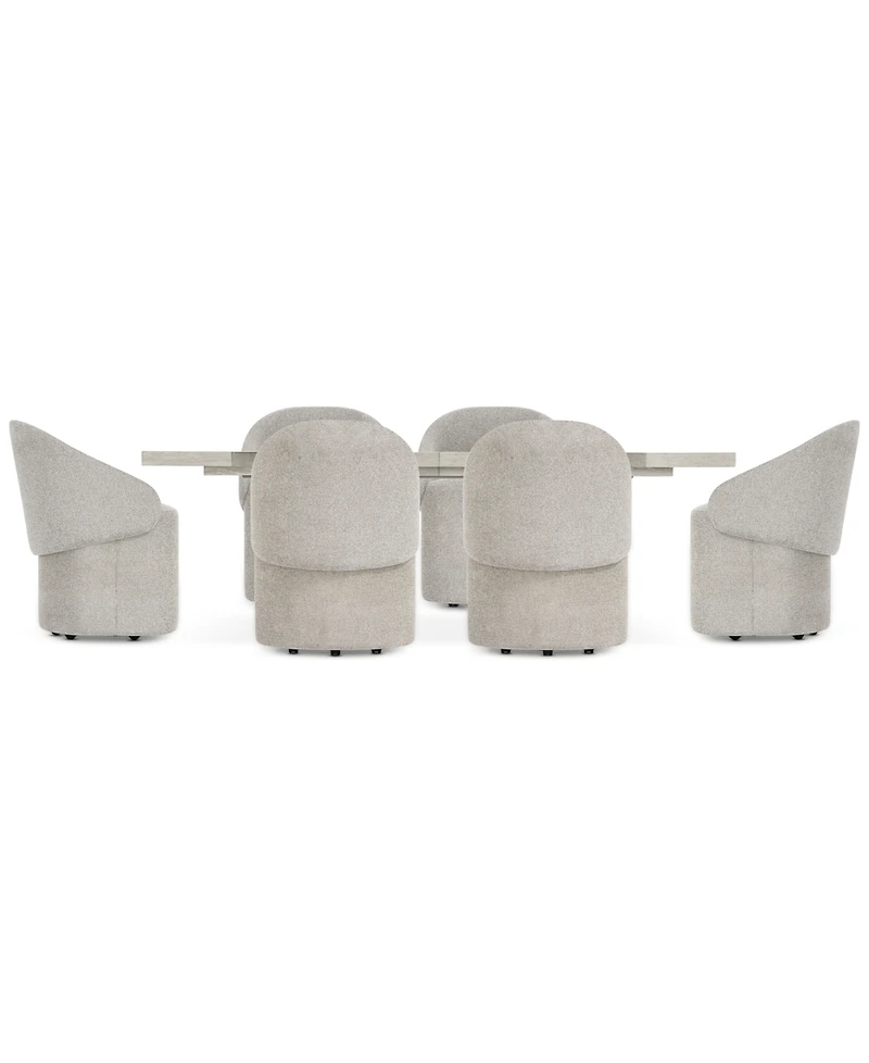 Tempo 7-Pc. Set (Rectangular Table & 6 Caster Chairs)
