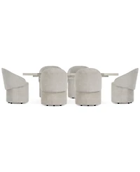 Tempo 7-Pc. Set (Rectangular Table & 6 Caster Chairs)