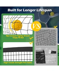 Costway Portable Pickleball Net 22 Ft Regulation Size Pickle Ball Net System for Outdoor