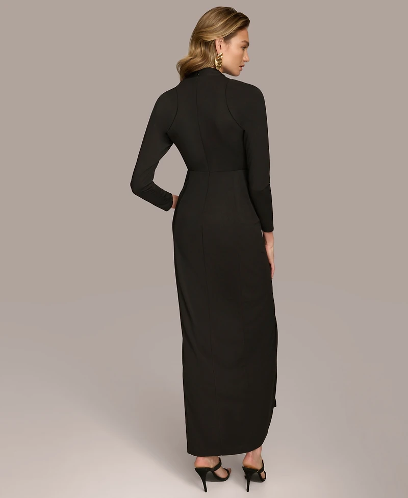Donna Karan New York Women's Belted Front Slit Dress