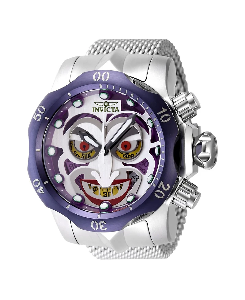 Invicta Men's 48168 Venom Quartz Multifunction Red, Green, Purple, Antique Silver Dial Watch