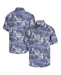 Tommy Bahama Men's College Navy Seattle Seahawks Coconut Point Isla Palmetta Camp Button-Up Shirt