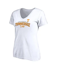 Fanatics Women's White Tennessee Volunteers Running Start V-Neck T-Shirt