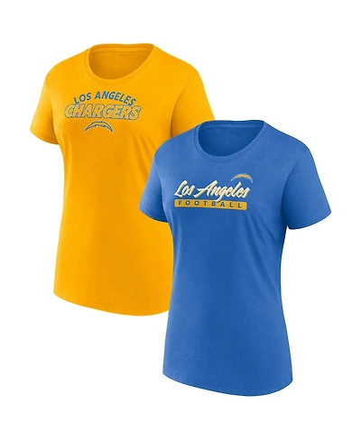 Fanatics Women's 2-Pack Los Angeles Chargers Risk T-Shirt Combo