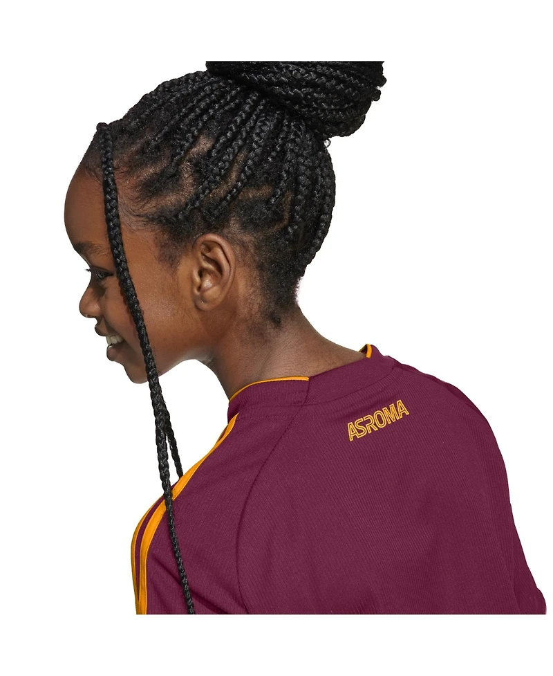 Adidas Big Boys and Girls Red As Roma 2025/26 Home Replica Jersey