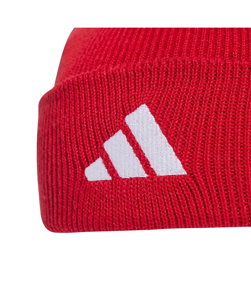 Adidas Men's and Women's Red Liverpool Cuffed Knit Hat