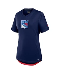 Fanatics Women's Navy New York Rangers Authentic Pro Rink Tech T-Shirt