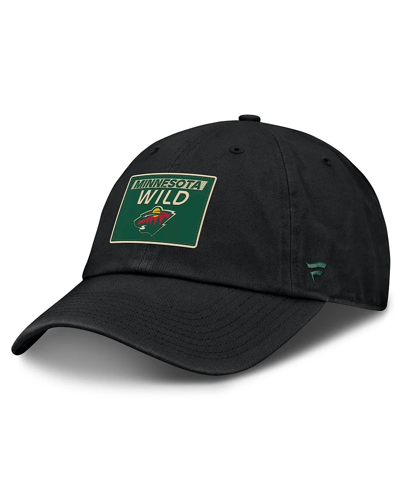Fanatics Men's Black Minnesota Wild Authentic Pro Prime Adjustable Hat