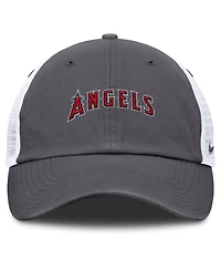 Nike Men's Gray Los Angeles Angels Wordmark Club Adjustable Trucker Hat