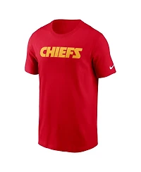 Nike Men's Red Kansas City Chiefs Primetime Wordmark Essential T-Shirt
