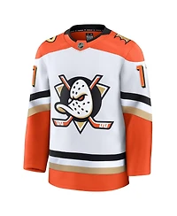 Fanatics Men's Trevor Zegras White Anaheim Ducks Away Premium Jersey
