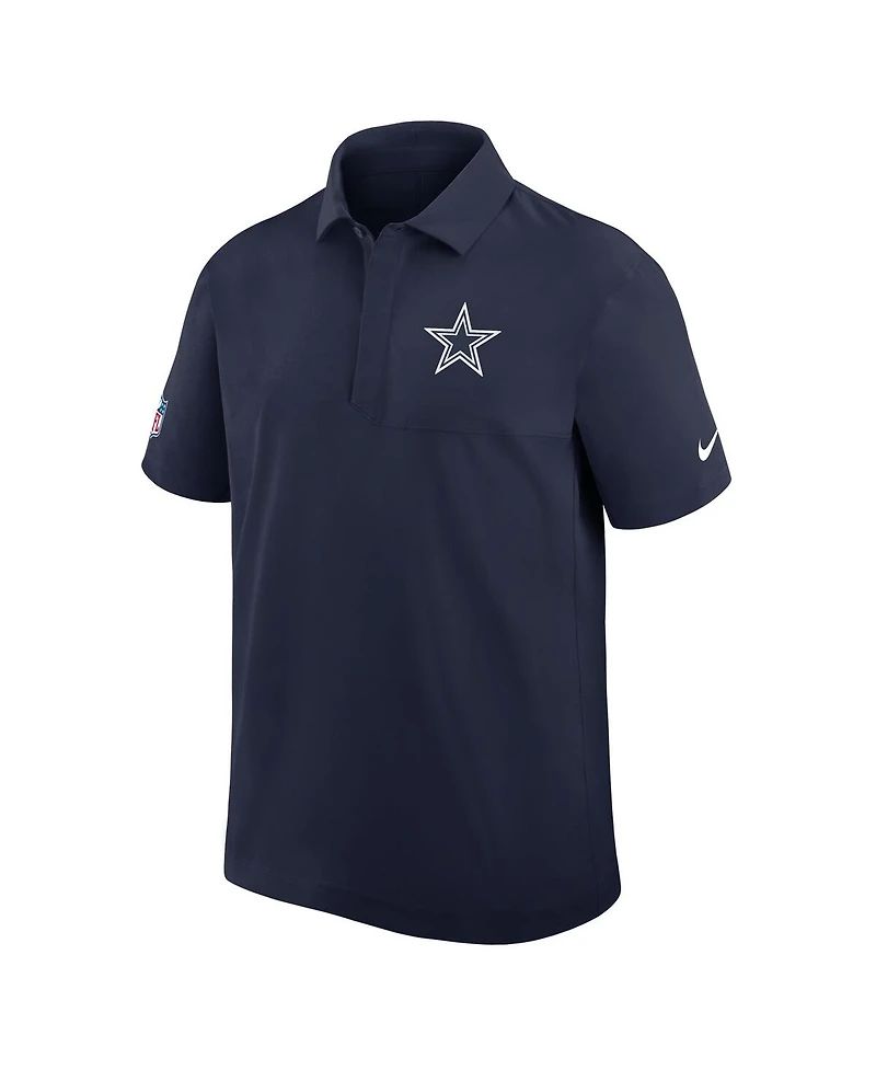 Nike Men's Navy Dallas Cowboys Sideline City Pride Woven Performance Polo Shirt