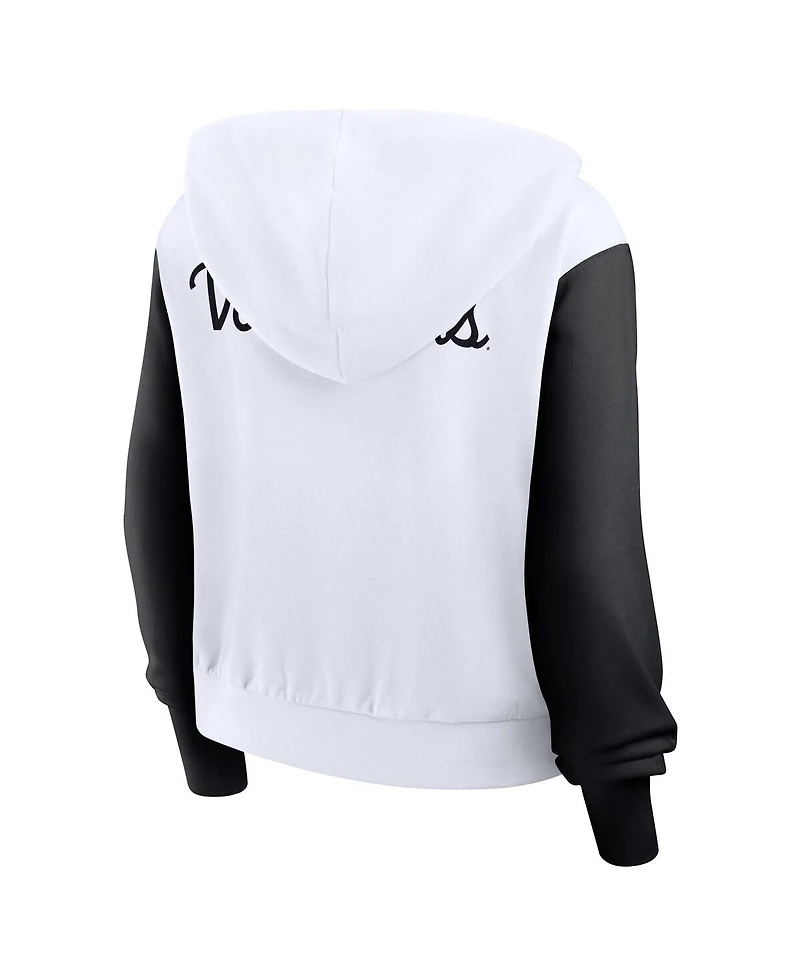 Nike Women's White Tennessee Volunteers Cropped Beyond Capability Color-Block Script Full-Zip Hoodie
