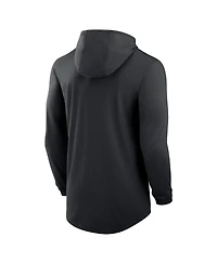Nike Men's Black Georgia Bulldogs Classic Arch Tri-Blend Performance Long Sleeve Hoodie T-Shirt