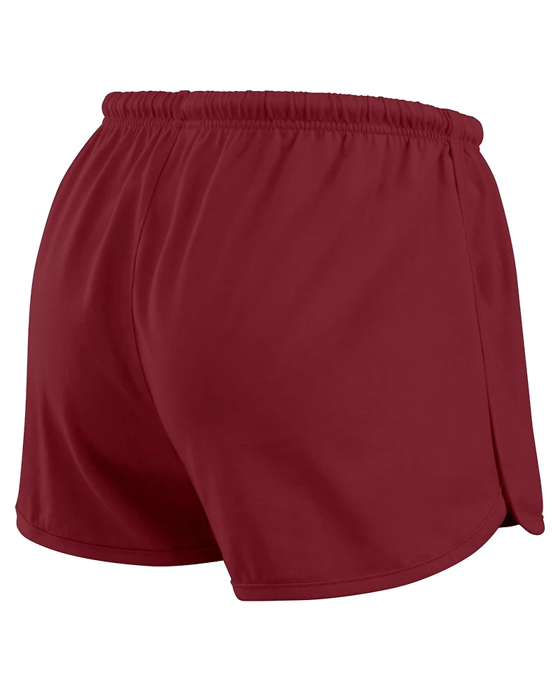Wear by Erin Andrews Women's 2-Piece Burgundy Washington Commanders Heavy Rugby Jersey Long Sleeve T-Shirt and Shorts Lounge Set