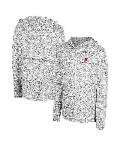 Colosseum Big Boys and Girls Black Alabama Crimson Tide All-Over Print Hoodie