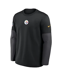 Nike Men's Black Pittsburgh Steelers Sideline Scripted to Win Performance Long Sleeve T-Shirt