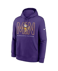 Nike Men's Purple Minnesota Vikings Busted Play Club Fleece Pullover Hoodie