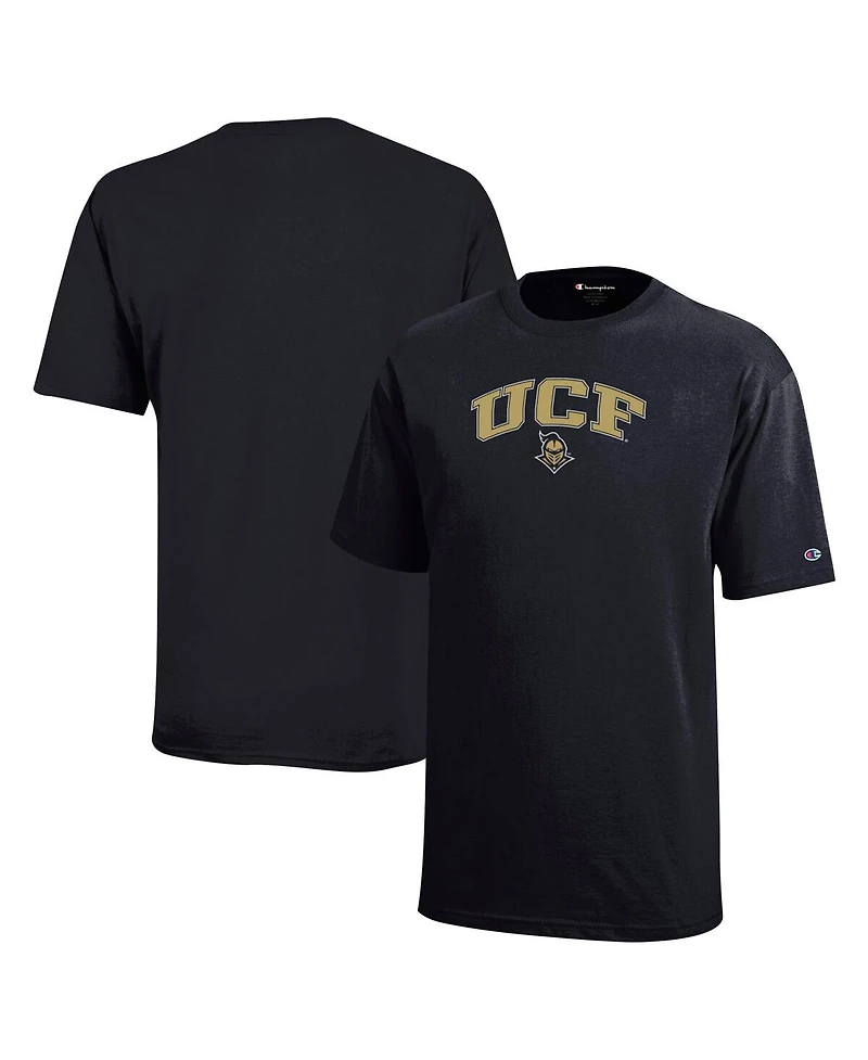 Champion Big Boys and Girls Black Ucf Knights Arch Over Logo T-Shirt
