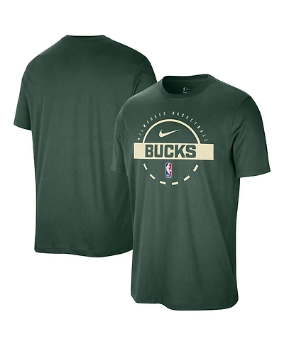 Nike Men's Hunter Green Milwaukee Bucks Authentic Practice T-Shirt