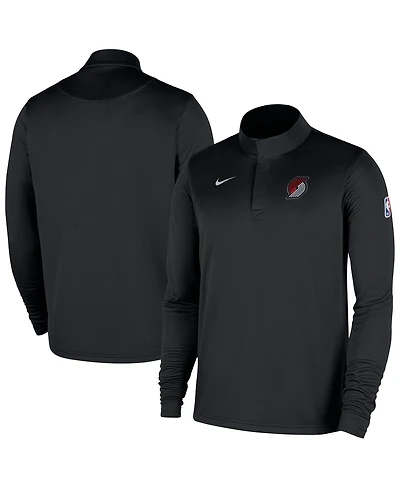 Nike Men's Black Portland Trail Blazers 2025/26 Authentic Coaches Quarter-Zip Pullover Jacket