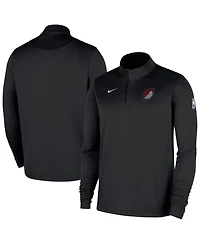 Nike Men's Black Portland Trail Blazers 2025/26 Authentic Coaches Quarter-Zip Pullover Jacket