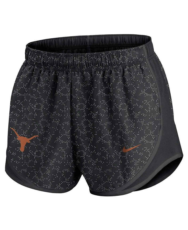 Nike Women's Black Texas Longhorns Tempo Pattern Performance Shorts