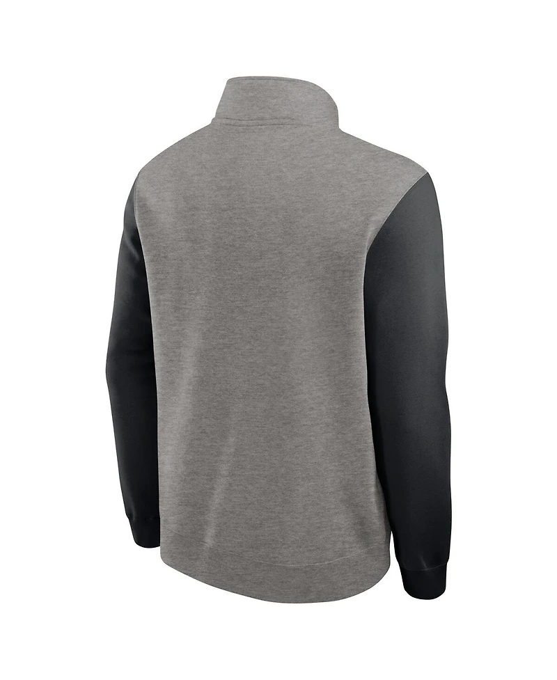 Nike Men's Heather Gray/Black Kentucky Wildcats Club Fleece Half-Zip Pullover Sweatshirt