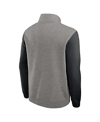 Nike Men's Heather Gray/Black Kentucky Wildcats Club Fleece Half-Zip Pullover Sweatshirt